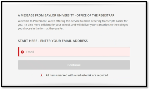 Former Student Online Ordering | Office of the Registrar | Baylor